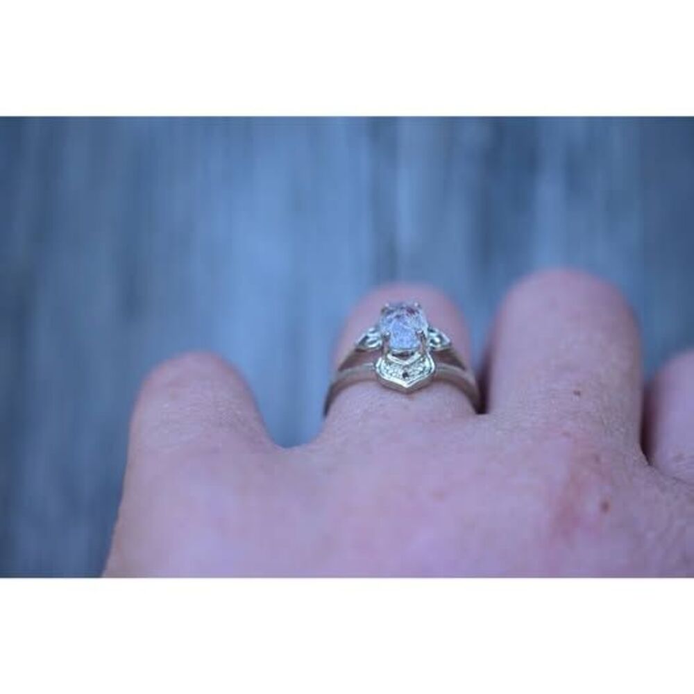 Engagement Ring, Raw Diamond Ring, Diamond Ring, uncut engagement ring - Picture 3 of 5